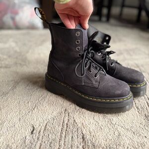 Dr. Martens Black Leather Women's Boots